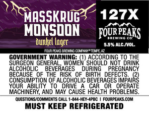Four Peaks Brewing Company Masskrug Monsoon Dunkel Lager May 2020