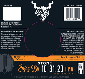 Stone Enjoy By 10.31 May 2020