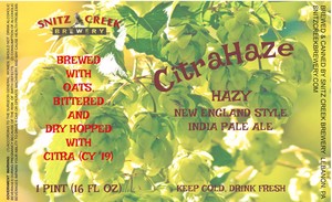 Snitz Creek Brewery Citrahaze