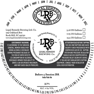Legal Remedy Brewing Co. Before 4 Session IPA