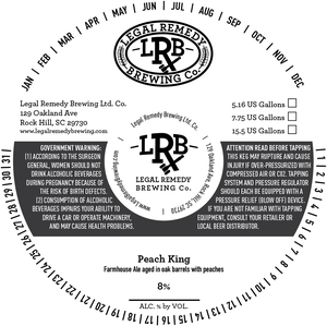 Legal Remedy Brewing Co. Peach King May 2020