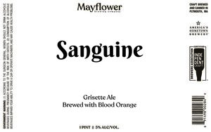 Mayflower Sanguine Grisette Ale Brewed With Blood Orange