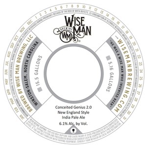 Wise Man Brewing Conceited Genius 2.0 New England Style India Pale Ale
