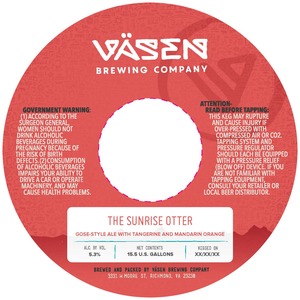 VÄsen Brewing Company The Sunrise Otter