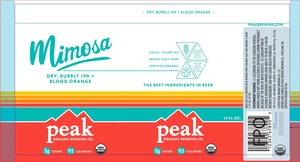 Peak Organic Brewing Co. Mimosa May 2020