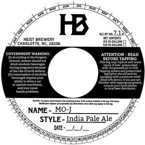 Heist Brewery Mo-j May 2020