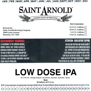 Low Dose Ipa Saint Arnold Brewing Company May 2020
