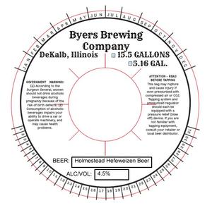 Byers Brewing Company Holmestead Hefeweizen May 2020