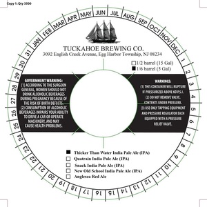 Tuckahoe Brewing Co Thicker Than Water India Pale Ale (ipa)
