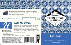 A Homestead Brew Black Moon Ale With Natural Flavors
