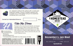 A Homestead Brew Boysenberry Jam Blast Ale With Natural Flavors