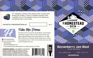 A Homestead Brew Boysenberry Jam Blast Ale With Natural Flavors May 2020