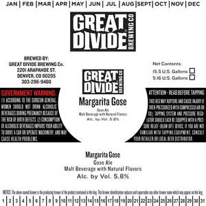 Great Divide Brewing Co Margarita Gose