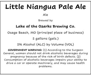 Little Niangua Pale Ale May 2020