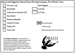 Martin House Brewing Company Pink Lemonade