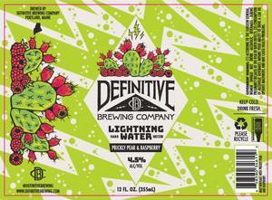 Definitive Brewing Company Lightning Water March 2022