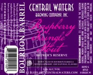 Central Waters Brewing Company, Inc. Raspberry Kringle Stout March 2022