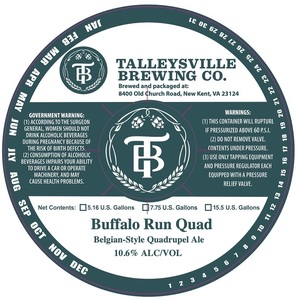 Talleysville Brewing Co. Buffalo Run Quad
