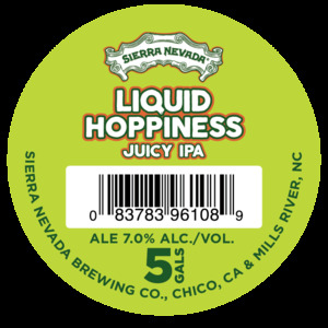 Sierra Nevada Liquid Hoppiness Juicy IPA March 2022