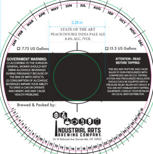 Industrial Arts Brewing Company State Of The Art Peach Double India Pale Ale