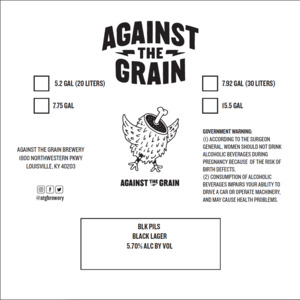 Against The Grain Blk Pils