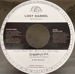 Lost Barrel Brewing Grapefruit IPA