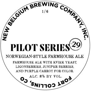 New Belgium Brewing Company, Inc. Pilot Series No. 29