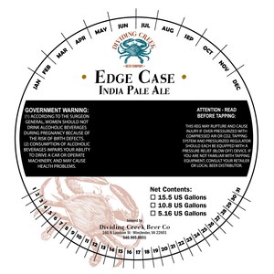 Dividing Creek Beer Co Edge Case India Pale Ale
