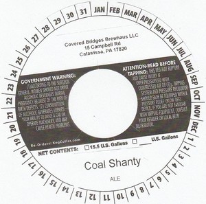 Covered Bridges Brewhaus LLC Coal Shanty March 2022