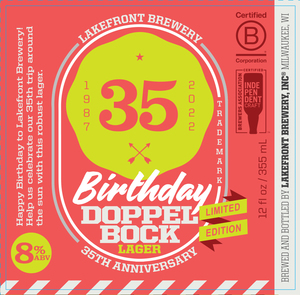 Lakefront Brewery Birthday Doppelbock March 2022