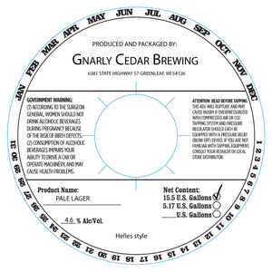 Gnarly Cedar Brewing Helles Style