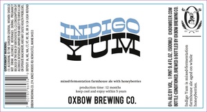 Oxbow Brewing Co. Indigo Yum March 2022