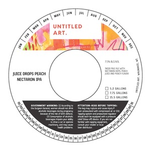 Untitled Art Juice Drops Peach Nectaron IPA