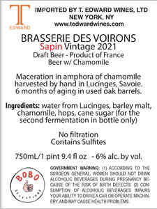 Brasserie Des Voirons Sapin March 2022