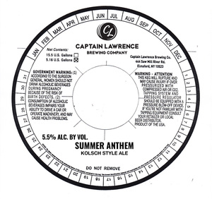 Captain Lawrence Brewing Co Summer Anthem March 2022