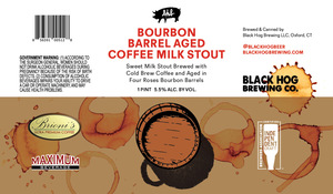 Black Hog Barrel Aged Coffee Milk Stout March 2022
