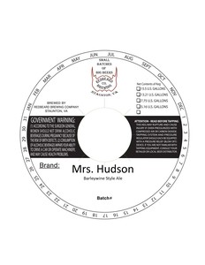 Mrs. Hudson Barleywine Style Ale March 2022