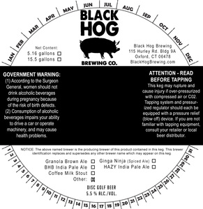 Black Hog Disc Golf Beer