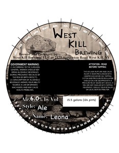 West Kill Brewing Leona March 2022