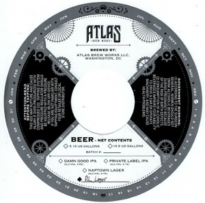 Atlas Brew Works Pl Lager March 2022