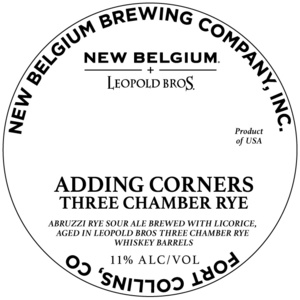 New Belgium Adding Corners Three Chamber Rye