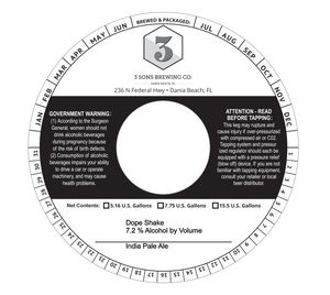 3 Sons Brewing Co. Dope Shake March 2022
