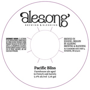 Alesong Brewing & Blending Pacific Bliss March 2022