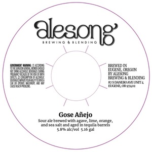 Alesong Brewing & Blending Gose AÑejo