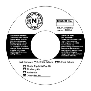 Newport Craft Brewing Co. Red Ale