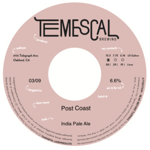 Temescal Brewing Post Coast March 2022