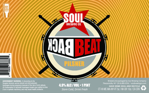Soul Brewing Co. Backbeat Pilsner March 2022