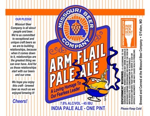 Missouri Beer Company Arm Flail Pale Ale March 2022