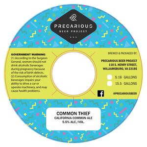 Precarious Beer Project Common Thief