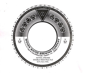 Woven Water Brewing Company Astral Dreams Double India Pale Ale March 2022